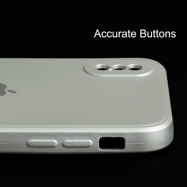Silver Metallic Finish Silicone Case for Apple Iphone X/Xs