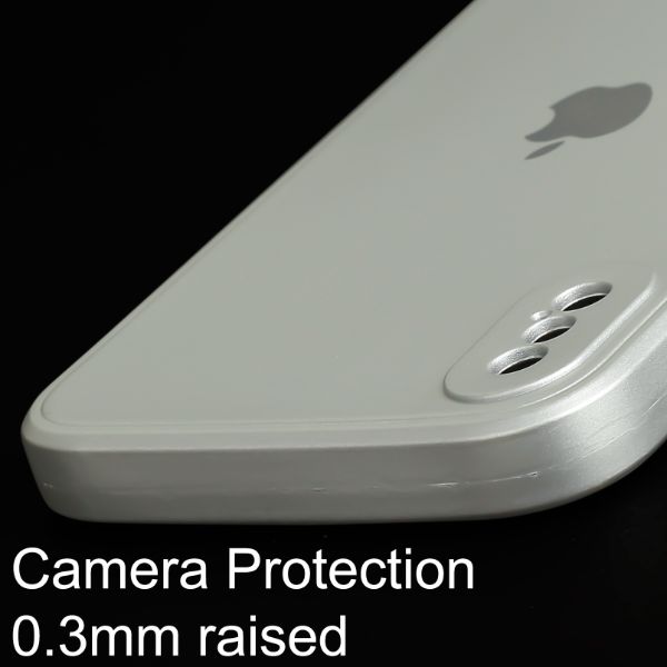 Silver Metallic Finish Silicone Case for Apple Iphone X/Xs