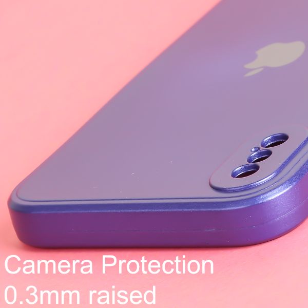 Violet Metallic Finish Silicone Case for Apple Iphone X/XS