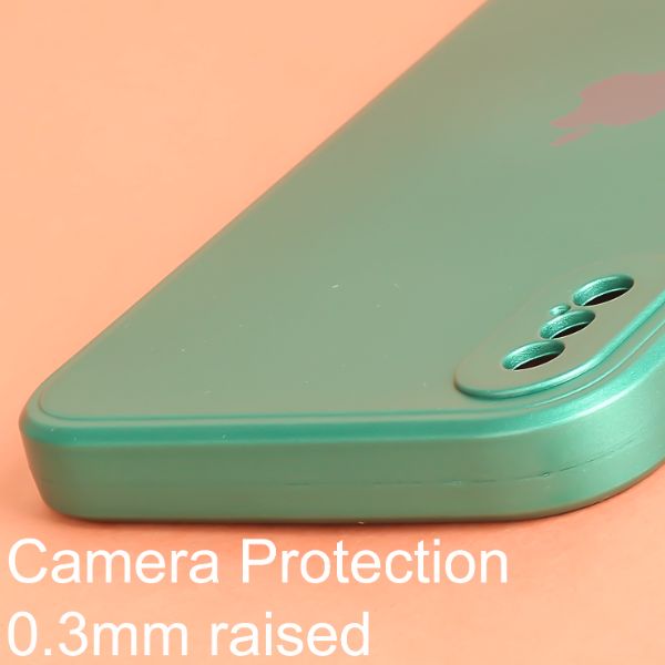 Dark Green Metallic Finish Silicone Case for Apple Iphone X/XS