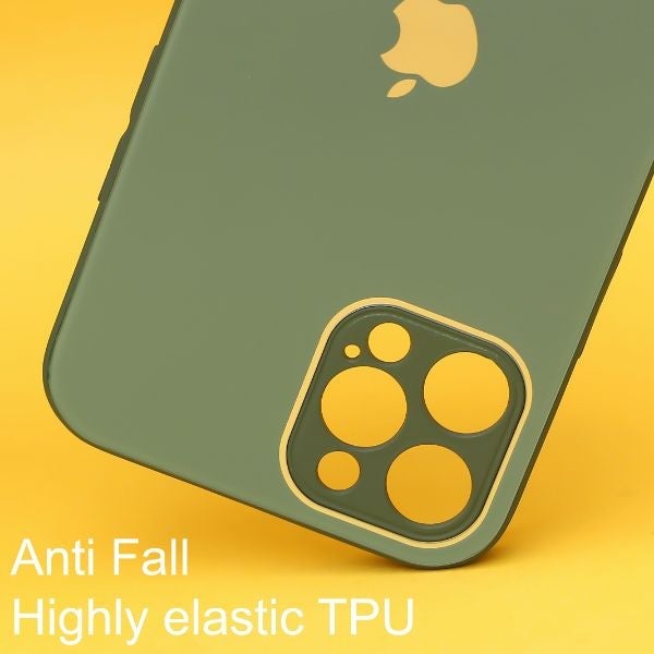 Dark green camera Safe mirror case for Apple Iphone 12 Pro Max