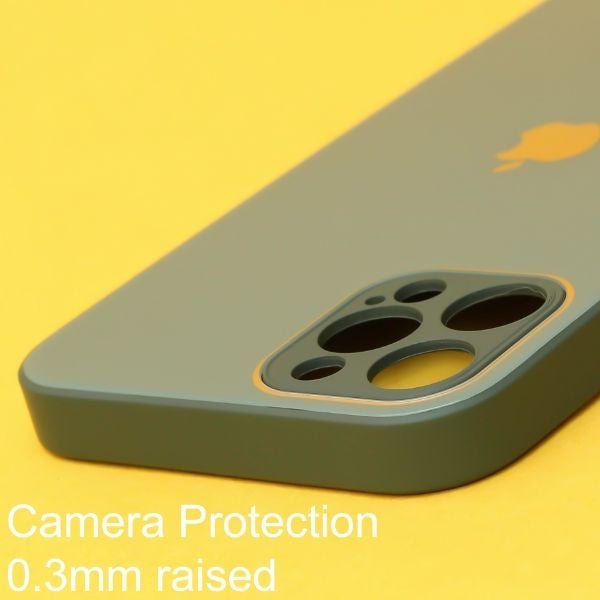 Dark green camera Safe mirror case for Apple Iphone 12 Pro Max