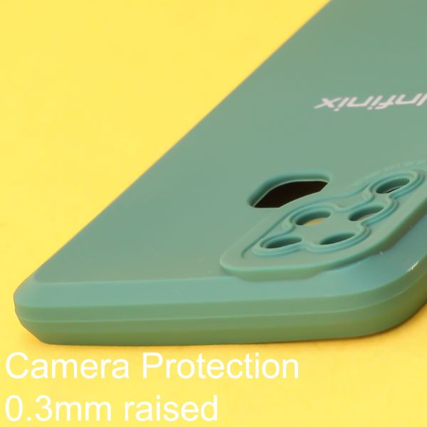 Dark Green Spazy Silicone Case for Infinix Hot 10s