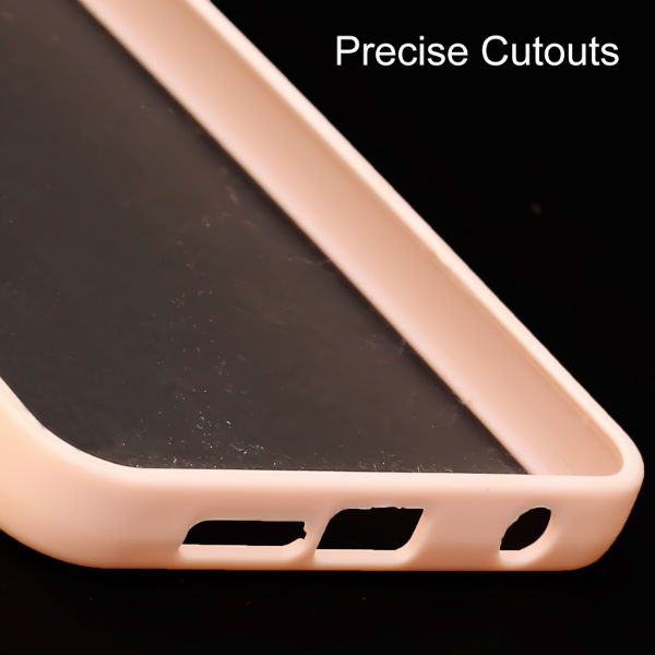 Peach Metal Safe Transparent Case for Redmi Note 9 Pro