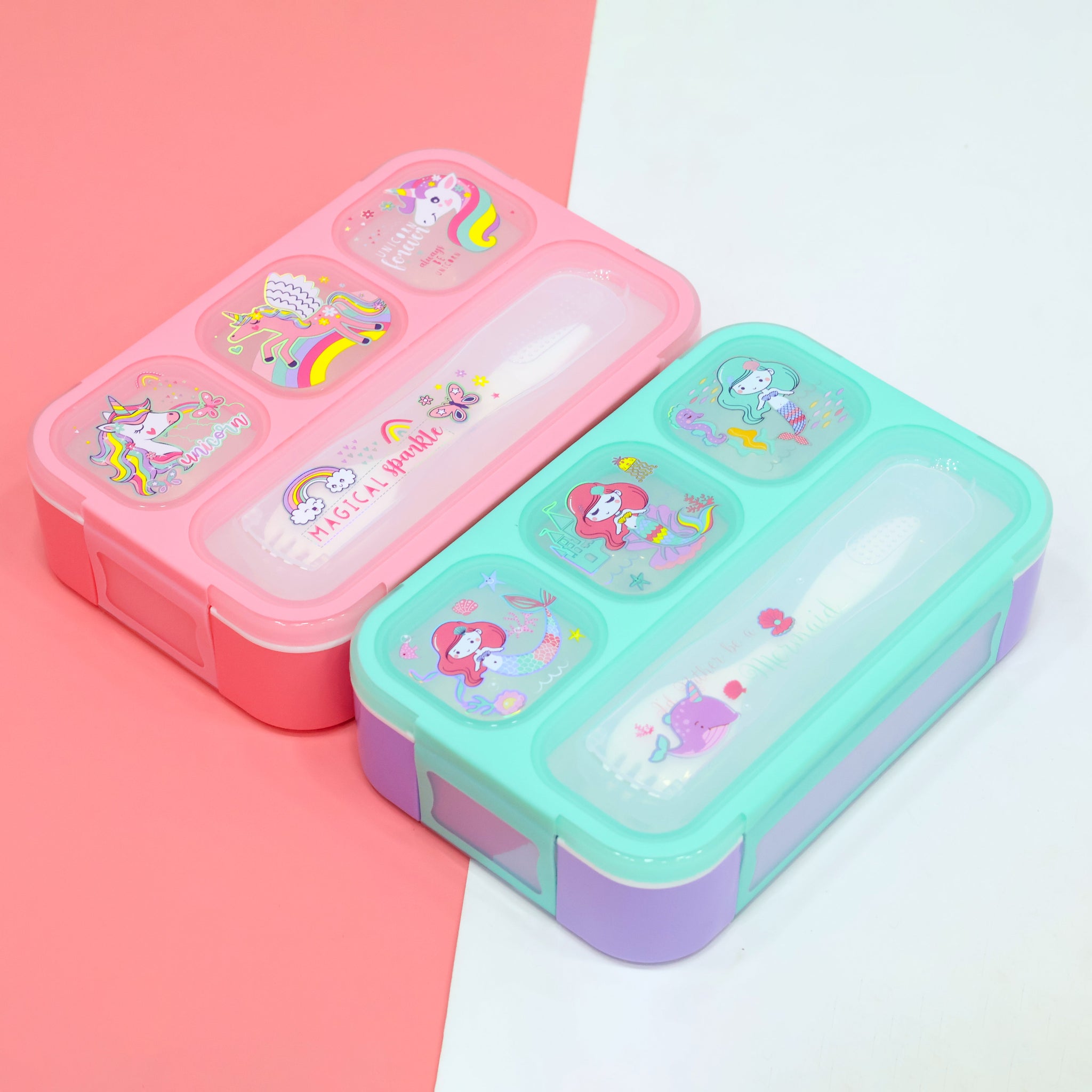MINI Happy Bento Lunch Box - Unicorn | Mermaid - 400ml