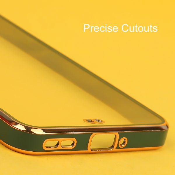 Dark Green Electroplated Transparent Case for Oneplus Nord