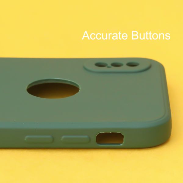 Dark Green Candy Logo Cut Silicone Case for Apple Iphone X/xs