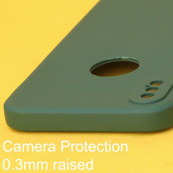 Dark Green Candy Logo Cut Silicone Case for Apple Iphone X/xs