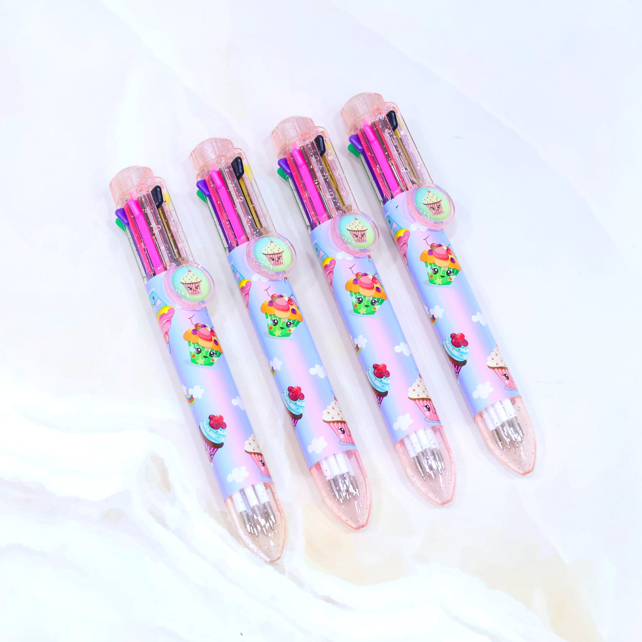 Cup Cakes Printed 8 in 1 Multicolor Pen