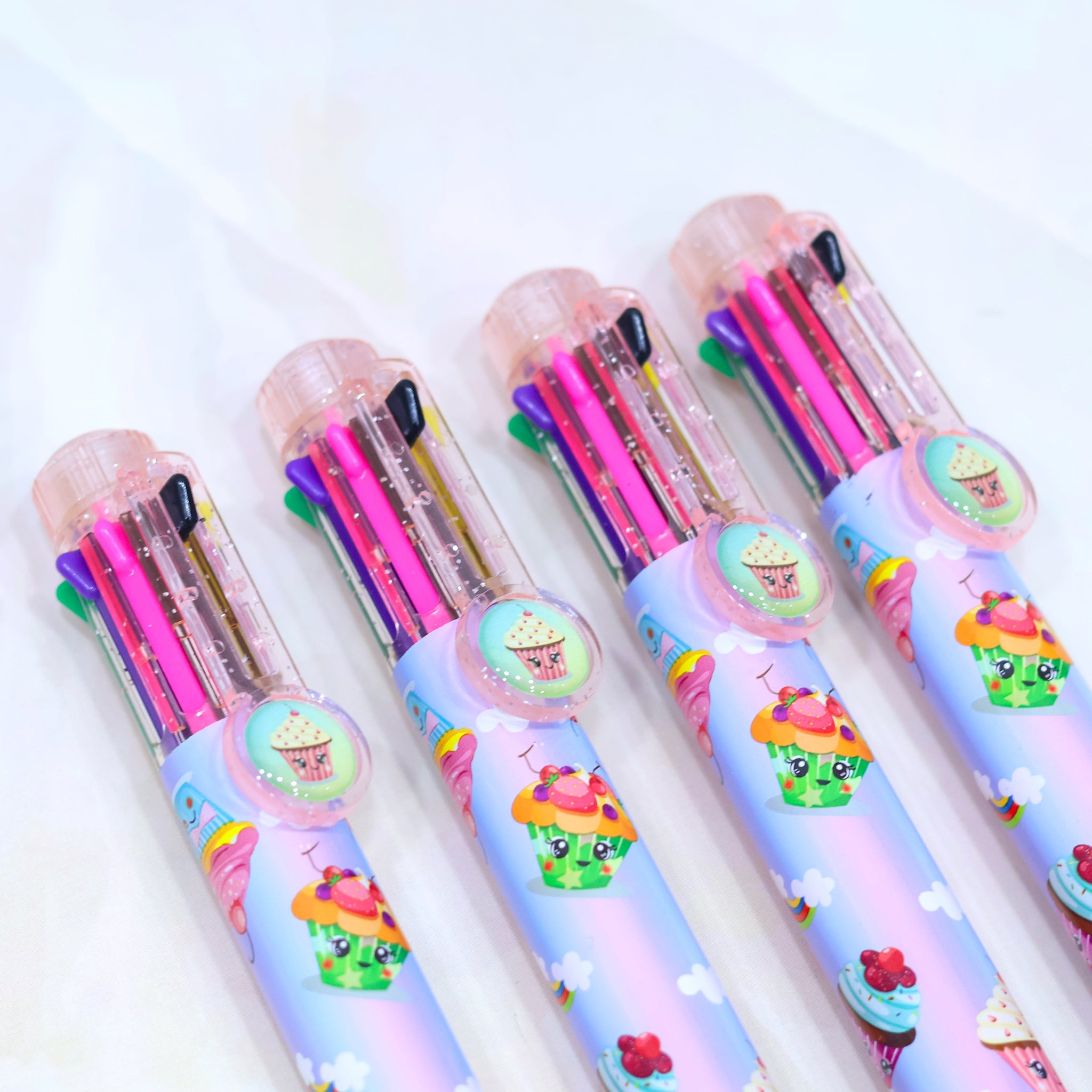 Cup Cakes Printed 8 in 1 Multicolor Pen