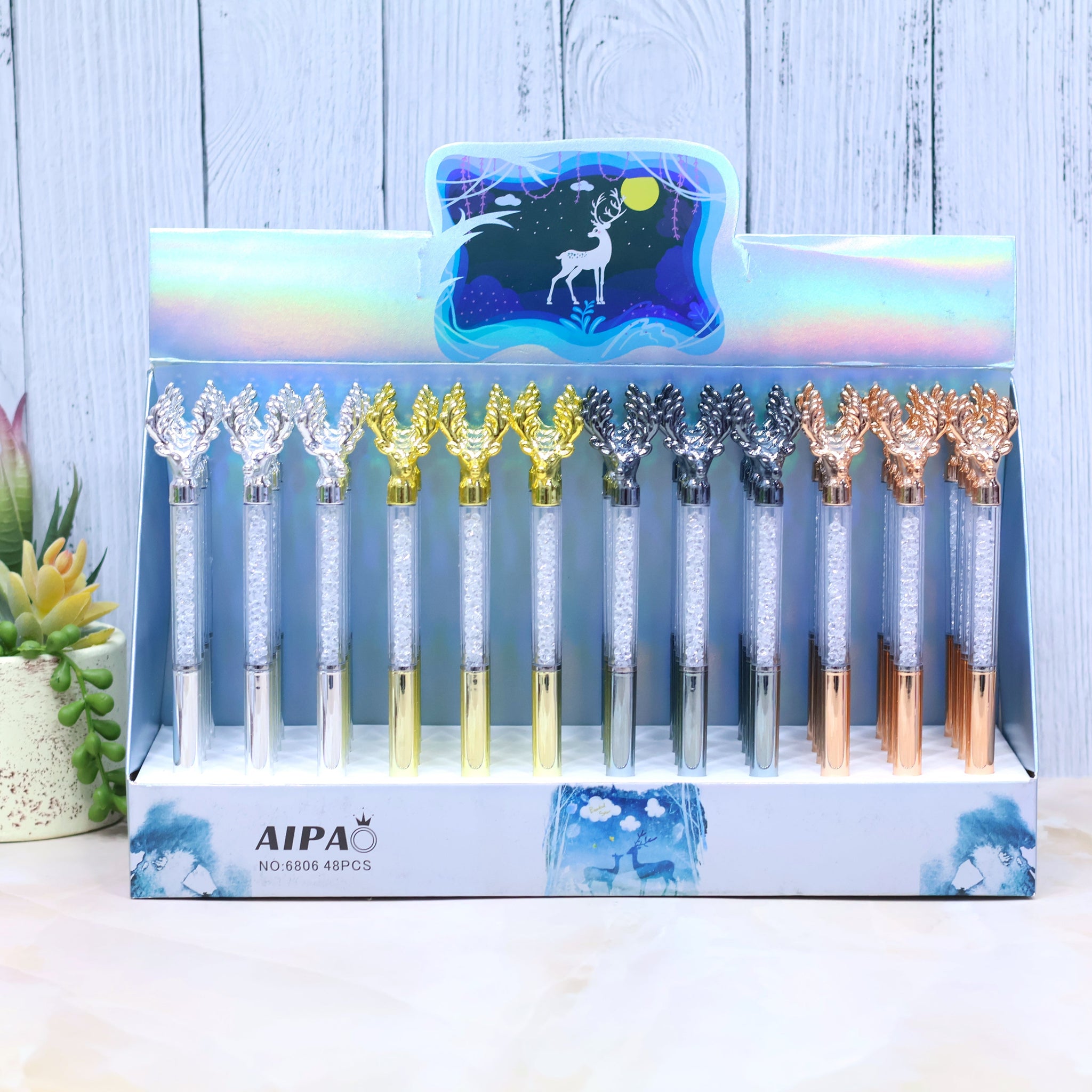 Reindeer Crystal Metallic Pen