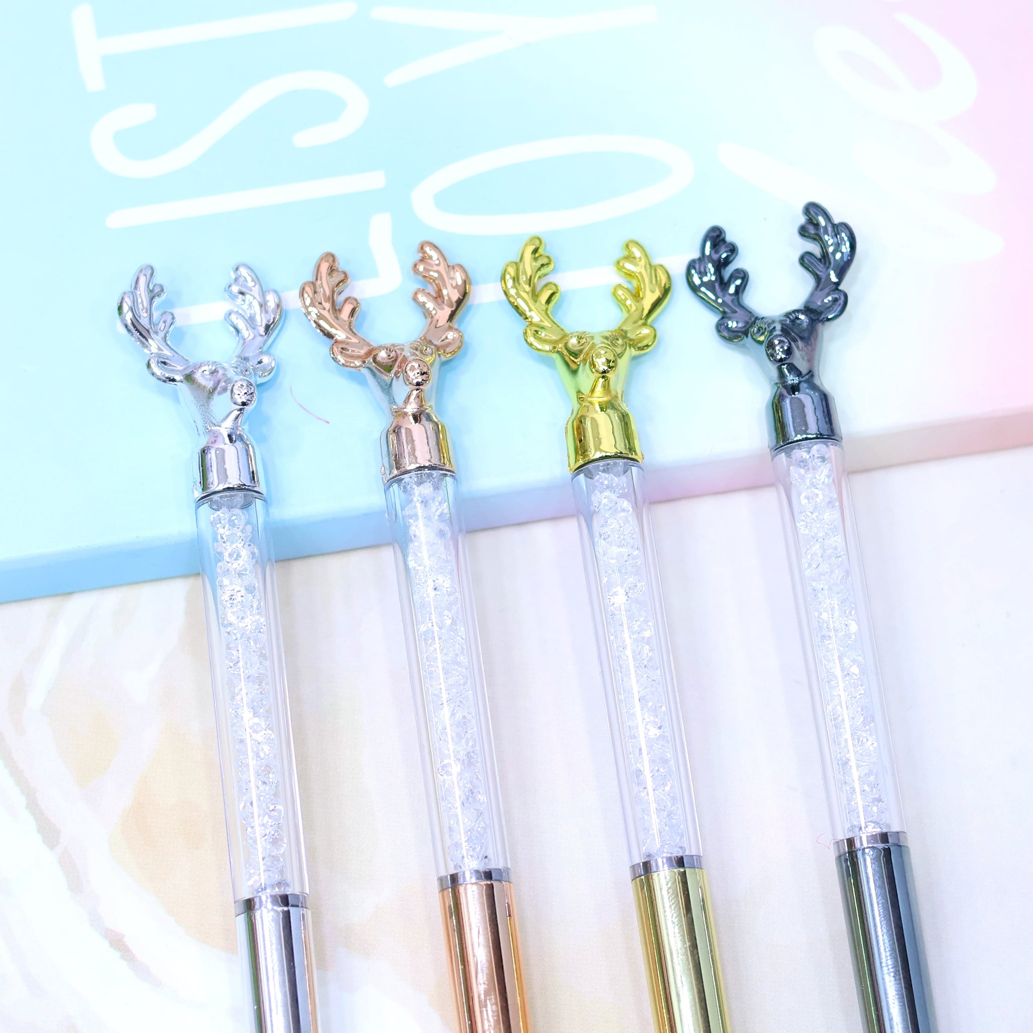 Reindeer Crystal Metallic Pen
