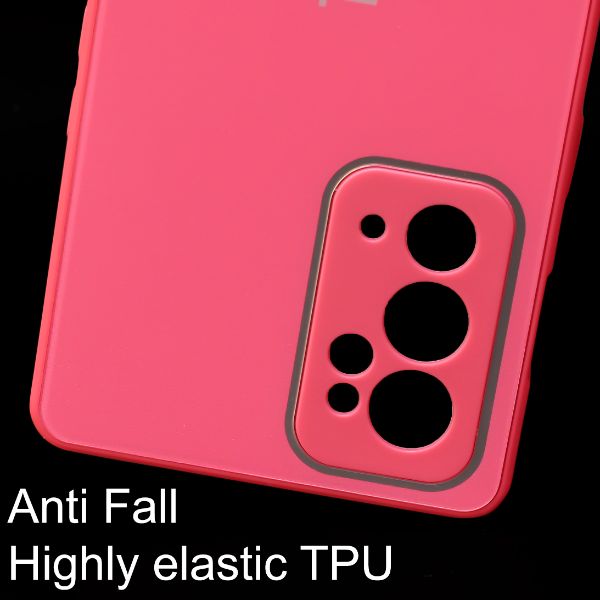Dark Pink camera Safe mirror case for Oneplus 9RT