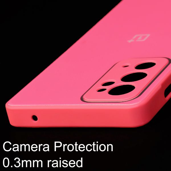 Dark Pink camera Safe mirror case for Oneplus 9RT