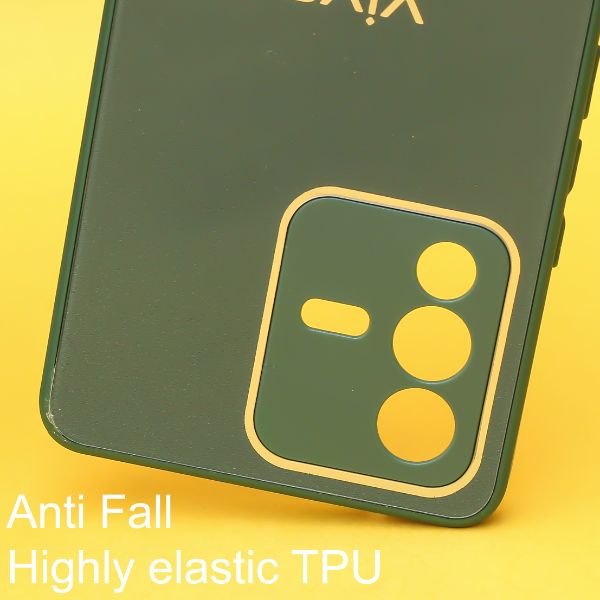 Dark green camera Safe mirror case for Vivo V23 pro