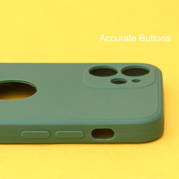 Dark Green Candy Logo Cut Silicone Case for Apple Iphone 11