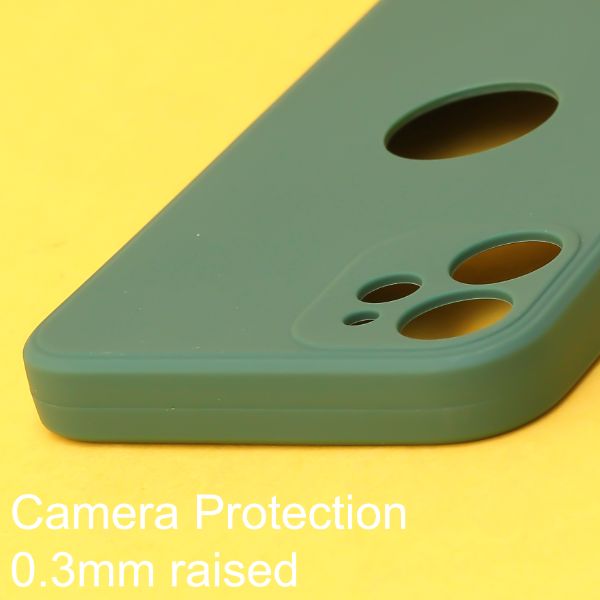 Dark Green Candy Logo Cut Silicone Case for Apple Iphone 12