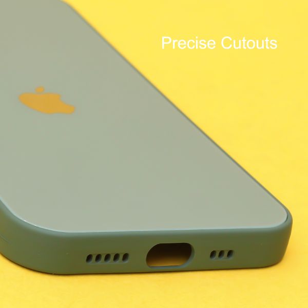 Dark green camera Safe mirror case for Apple Iphone 14 Plus