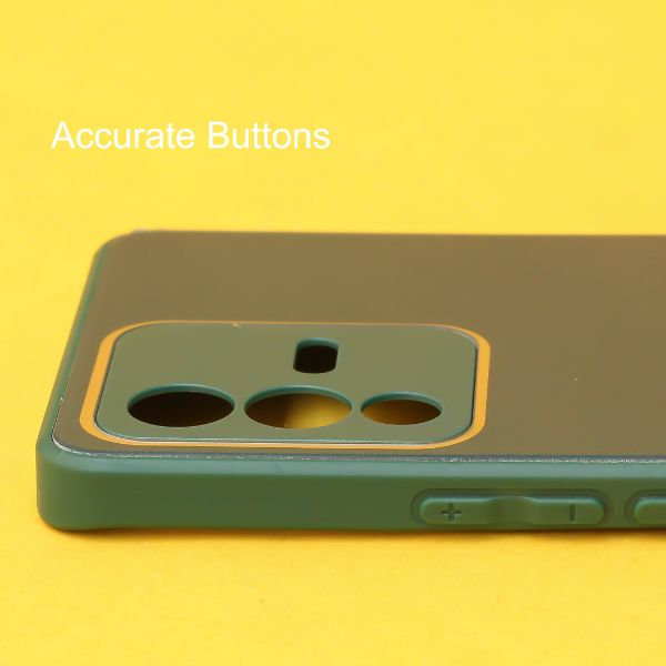 Dark green camera Safe mirror case for Vivo V23 pro