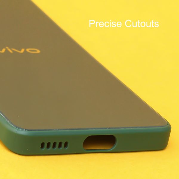Dark green camera Safe mirror case for Vivo V23 pro