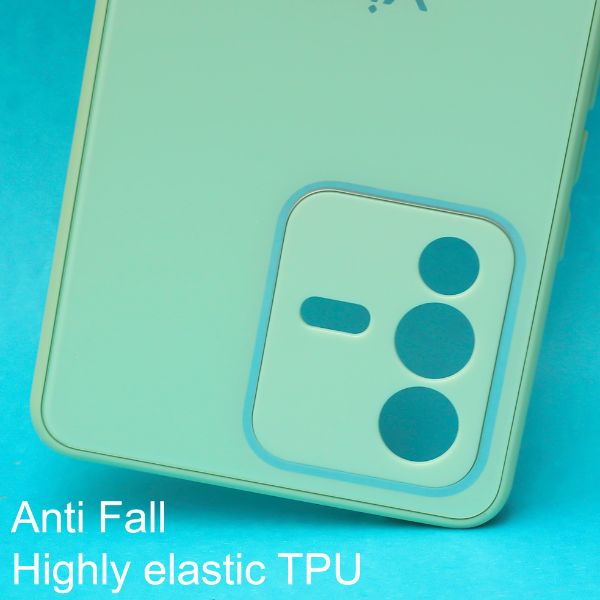 Light Green camera Safe mirror case for Vivo V23 pro