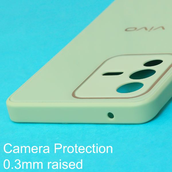 Light Green camera Safe mirror case for Vivo V23 pro