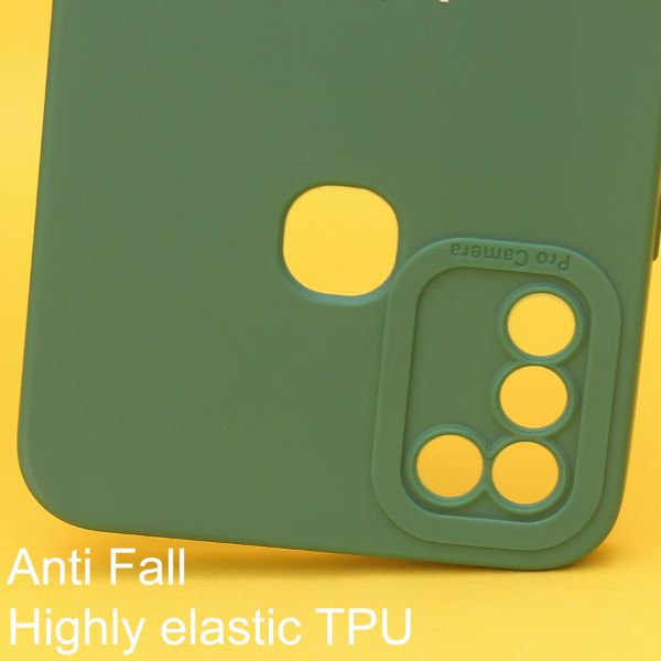 Dark Green Spazy Silicone Case for Infinix Hot 10 Play