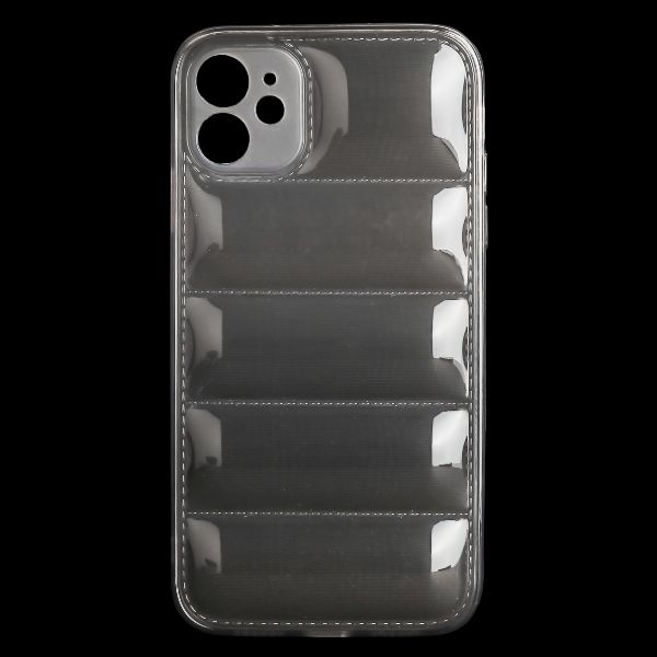 Smoke Transparent  Puffon silicone case for Apple iPhone 12