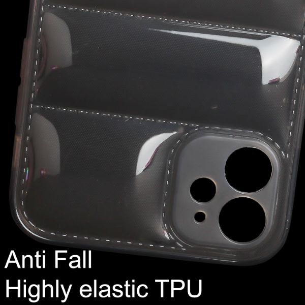 Smoke Transparent  Puffon silicone case for Apple iPhone 12