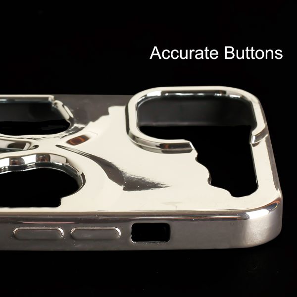 Silver Hollow Skull Design Silicone case for Apple iphone 14 Plus