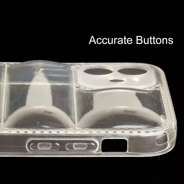 Transparent  Puffon silicone case for Apple iPhone 12