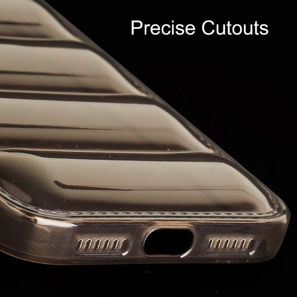 Smoke Transparent  Puffon silicone case for Apple iPhone 12