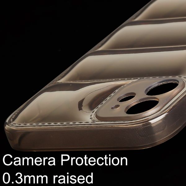 Smoke Transparent  Puffon silicone case for Apple iPhone 11