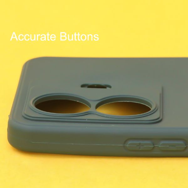 Dark Green Spazy Silicone Case for Vivo T1 Pro