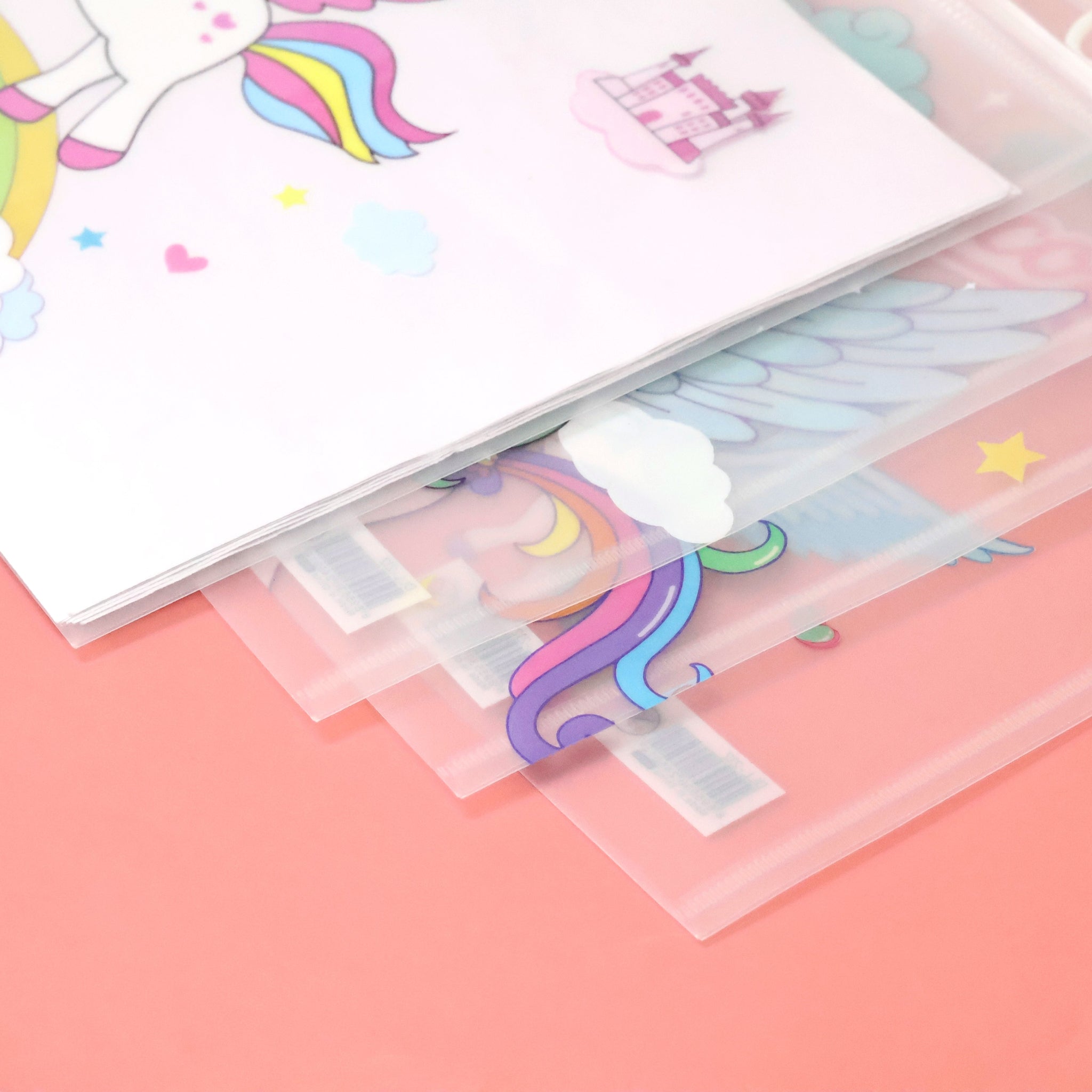 Rainbow Unicorn A4 Zipper File Folder