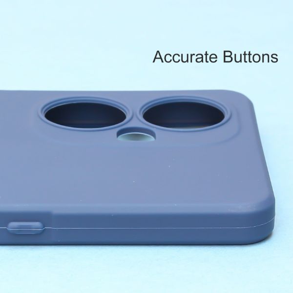 Dark Blue Candy Logo cut Silicone Case for Oneplus Nord CE 3 Lite