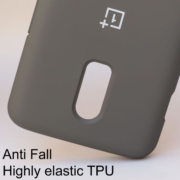 Grey Original Silicone case for Oneplus 6T