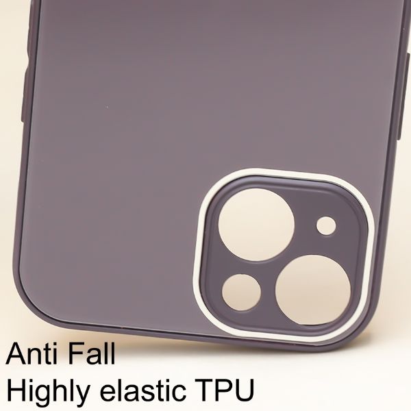 Deep Purple camera Safe mirror case for Apple Iphone 14 Plus