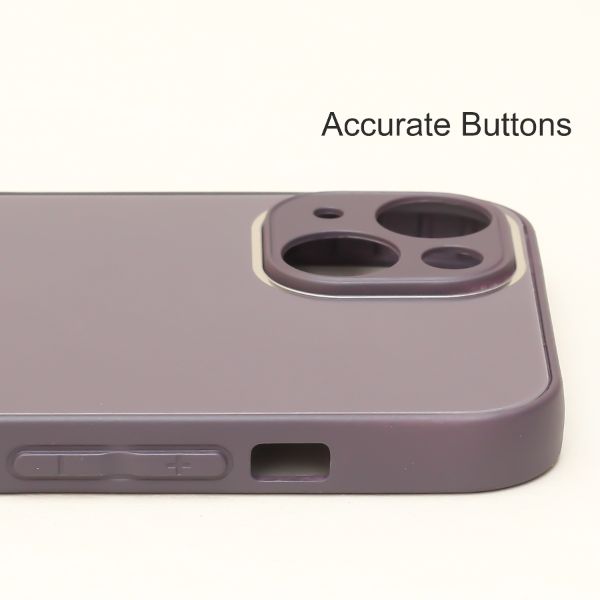 Deep Purple camera Safe mirror case for Apple Iphone 14 Plus