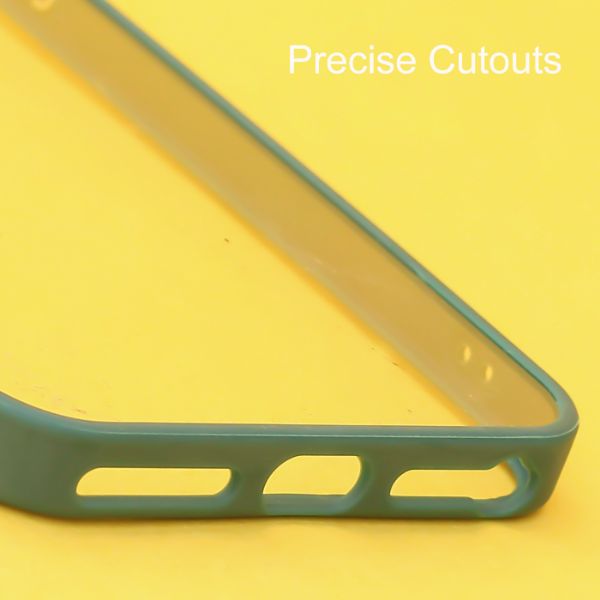 Dark Green Metal Safe Transparent Case for Apple iphone 7 Plus