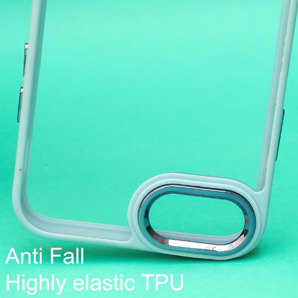 Lavender Blue Metal Protection Transparent Case for Apple iphone 7