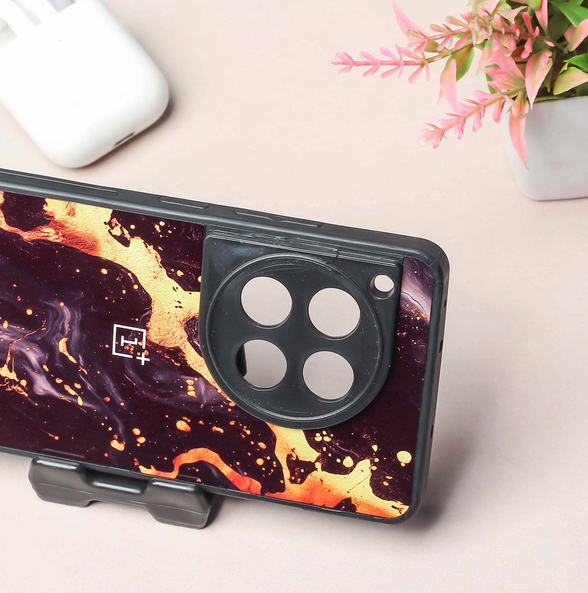 Black Gold Blaze metal back case for OnePlus 12R