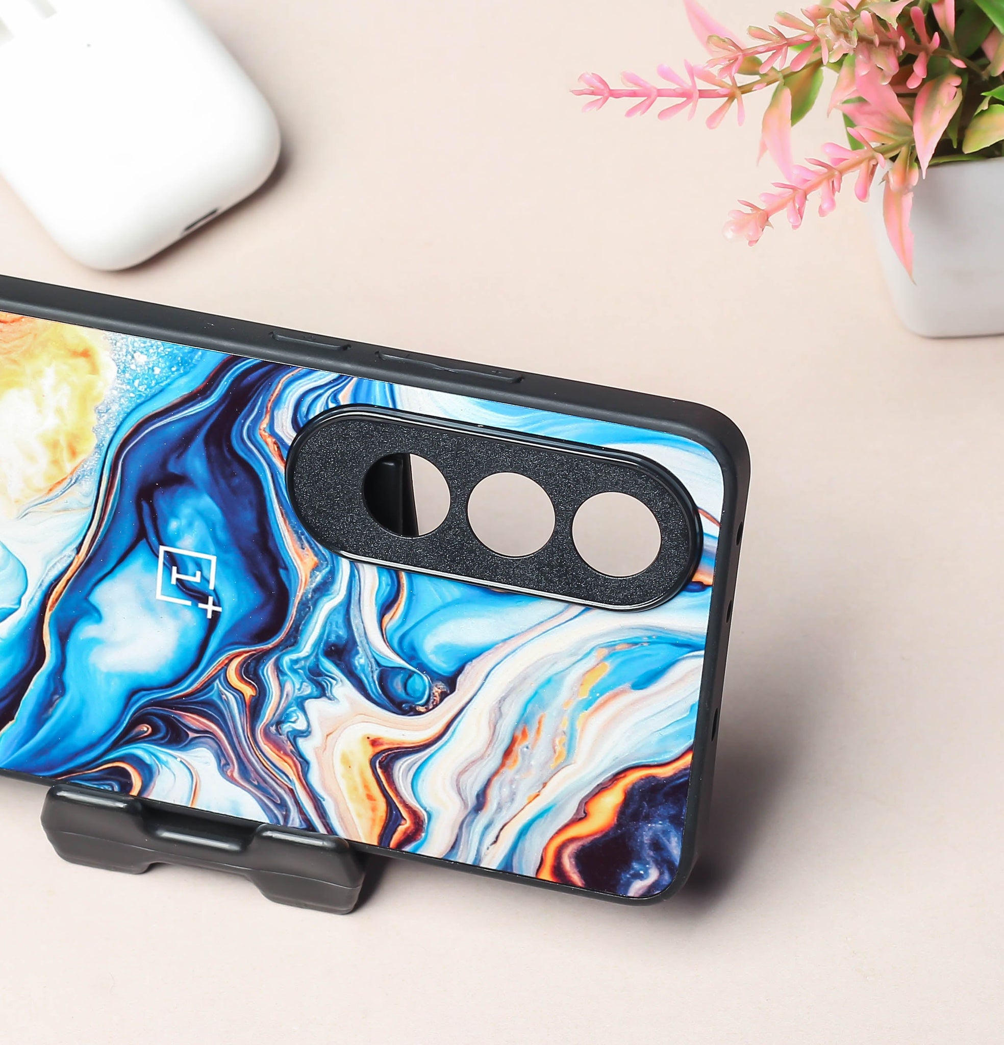 Blue Opulent metal back case for OnePlus Nord CE 4