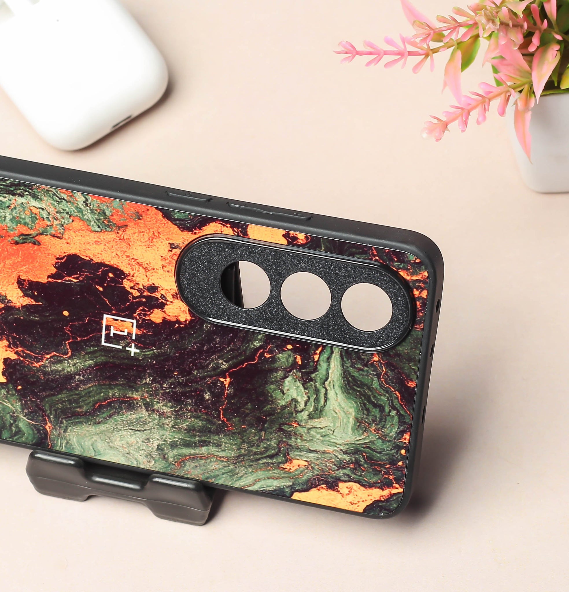 Green Golden elegance marble metal back case for OnePlus Nord CE 4