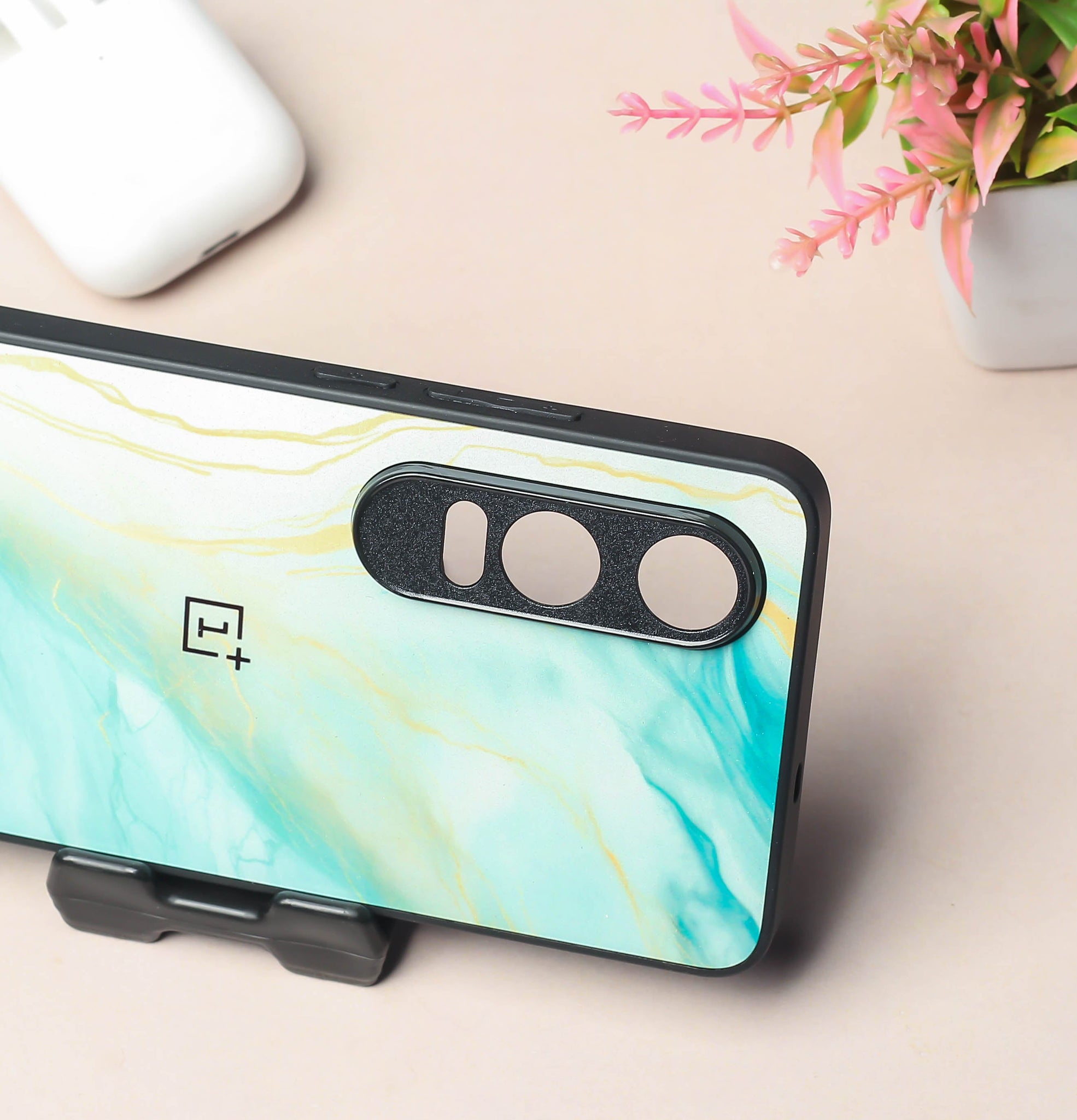 Green Luxe Marble metal back case for OnePlus Nord CE 4 Lite