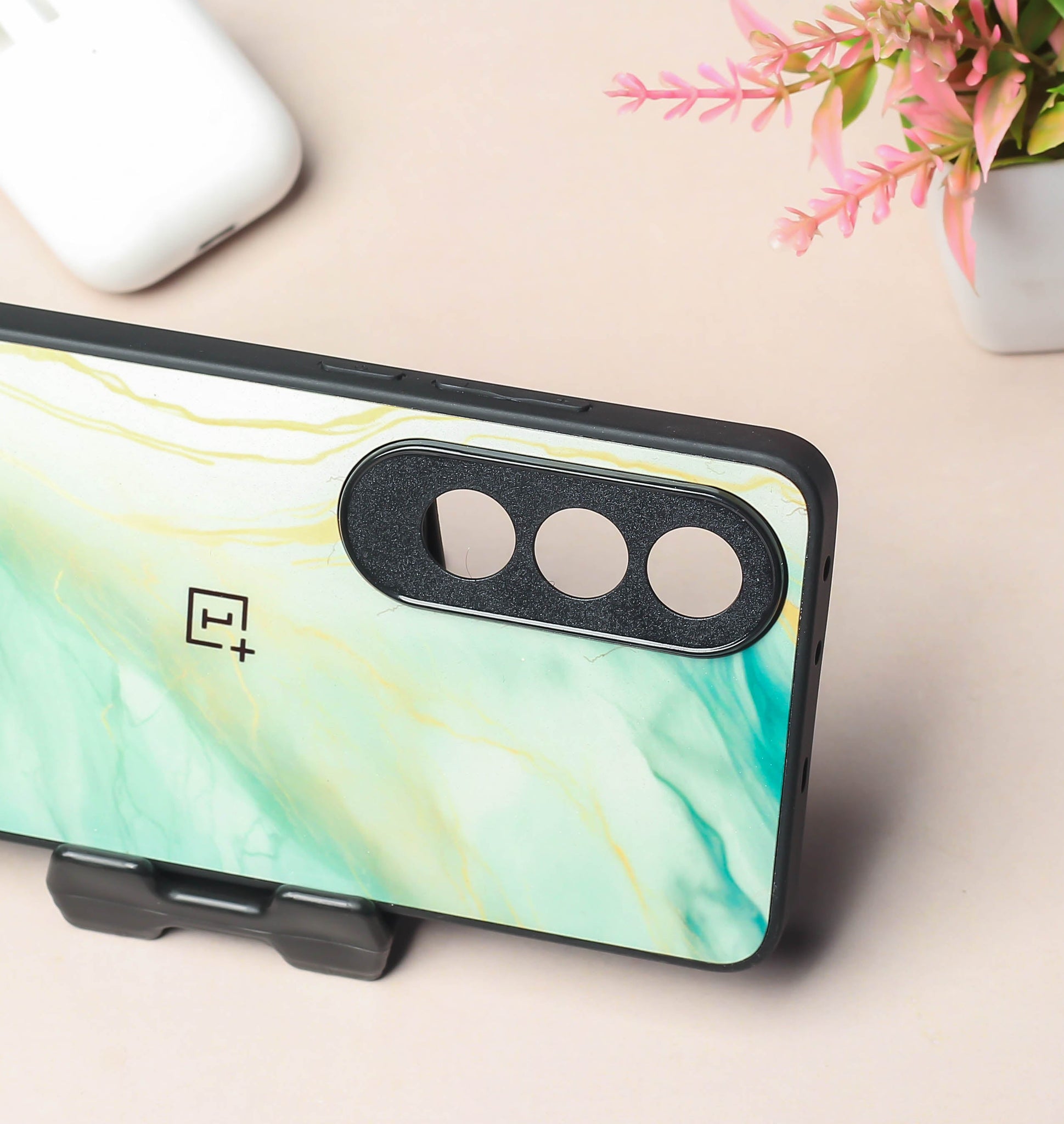 Green Luxe Marble metal back case for OnePlus Nord CE 4