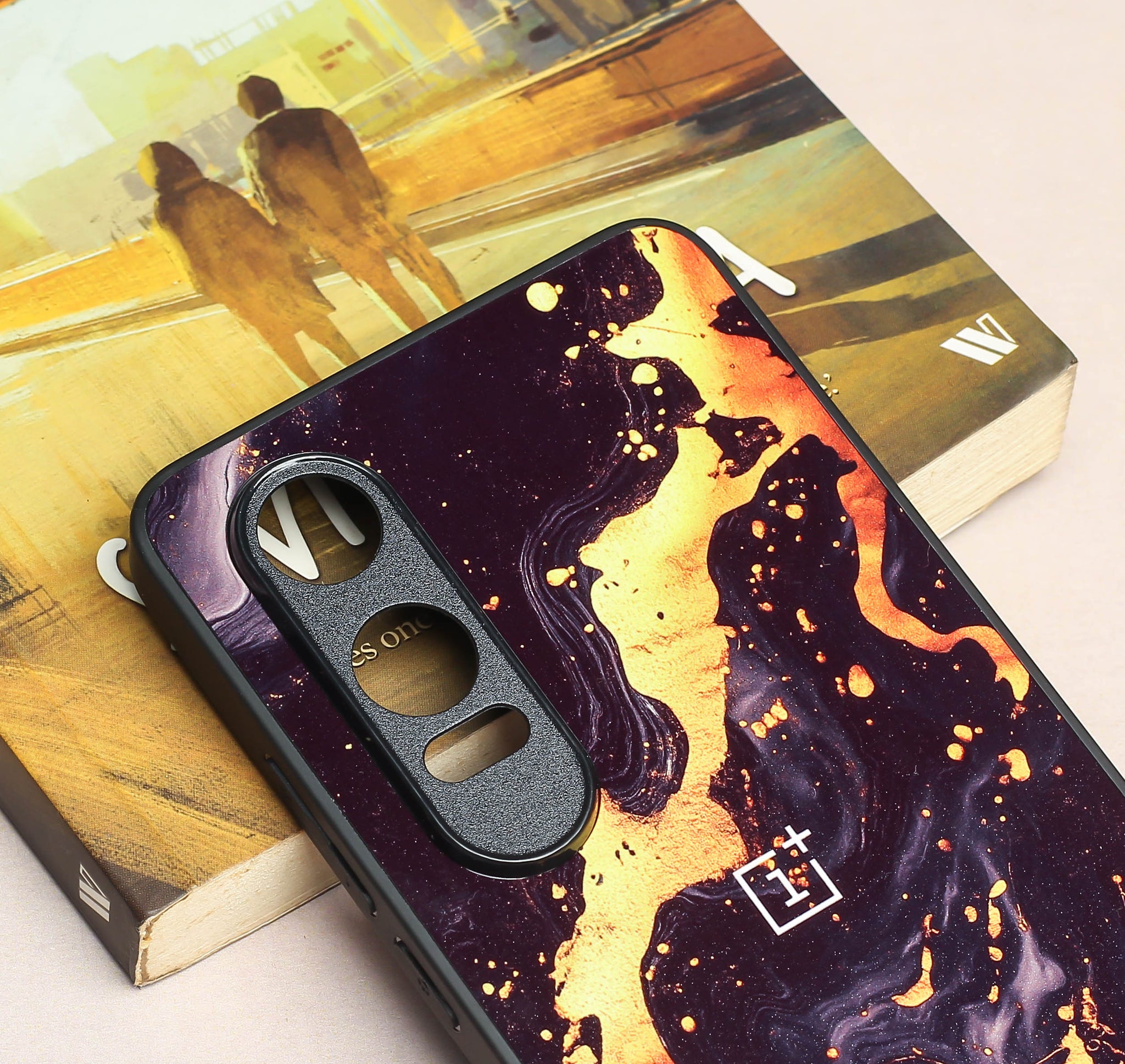 Black Gold Blaze metal back case for OnePlus Nord CE 4 Lite