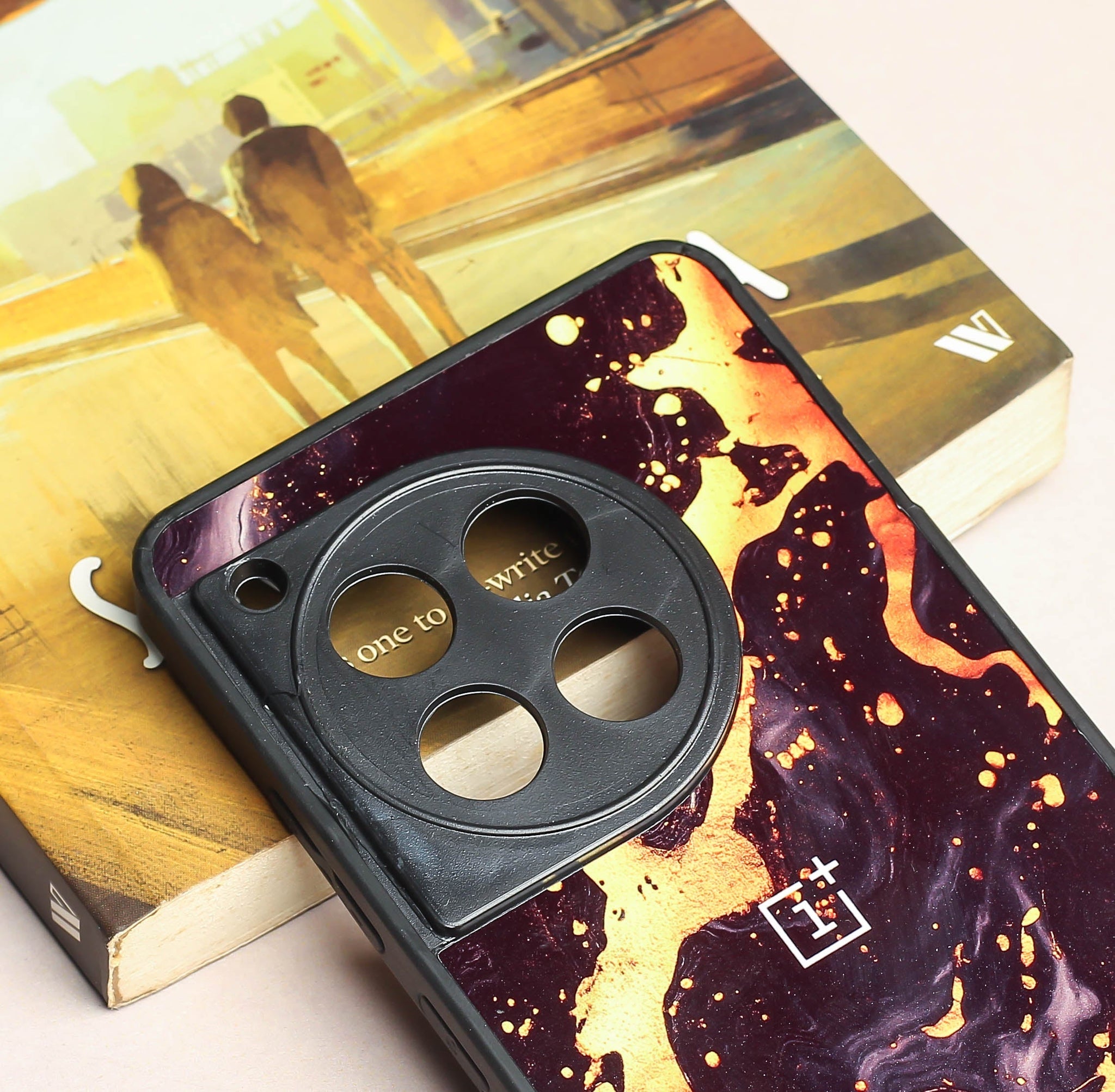 Black Gold Blaze metal back case for OnePlus 11R