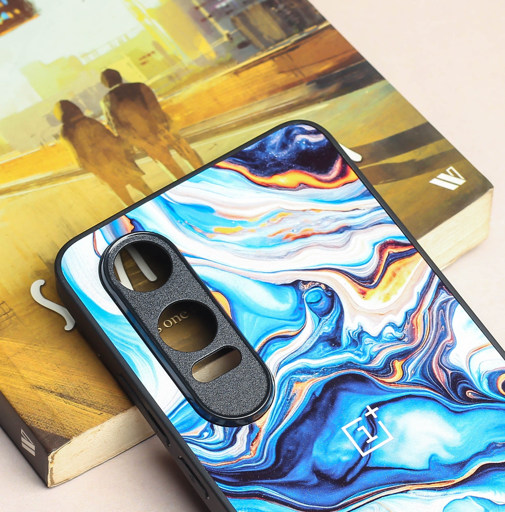 Blue Opulent metal back case for OnePlus Nord CE 4 Lite