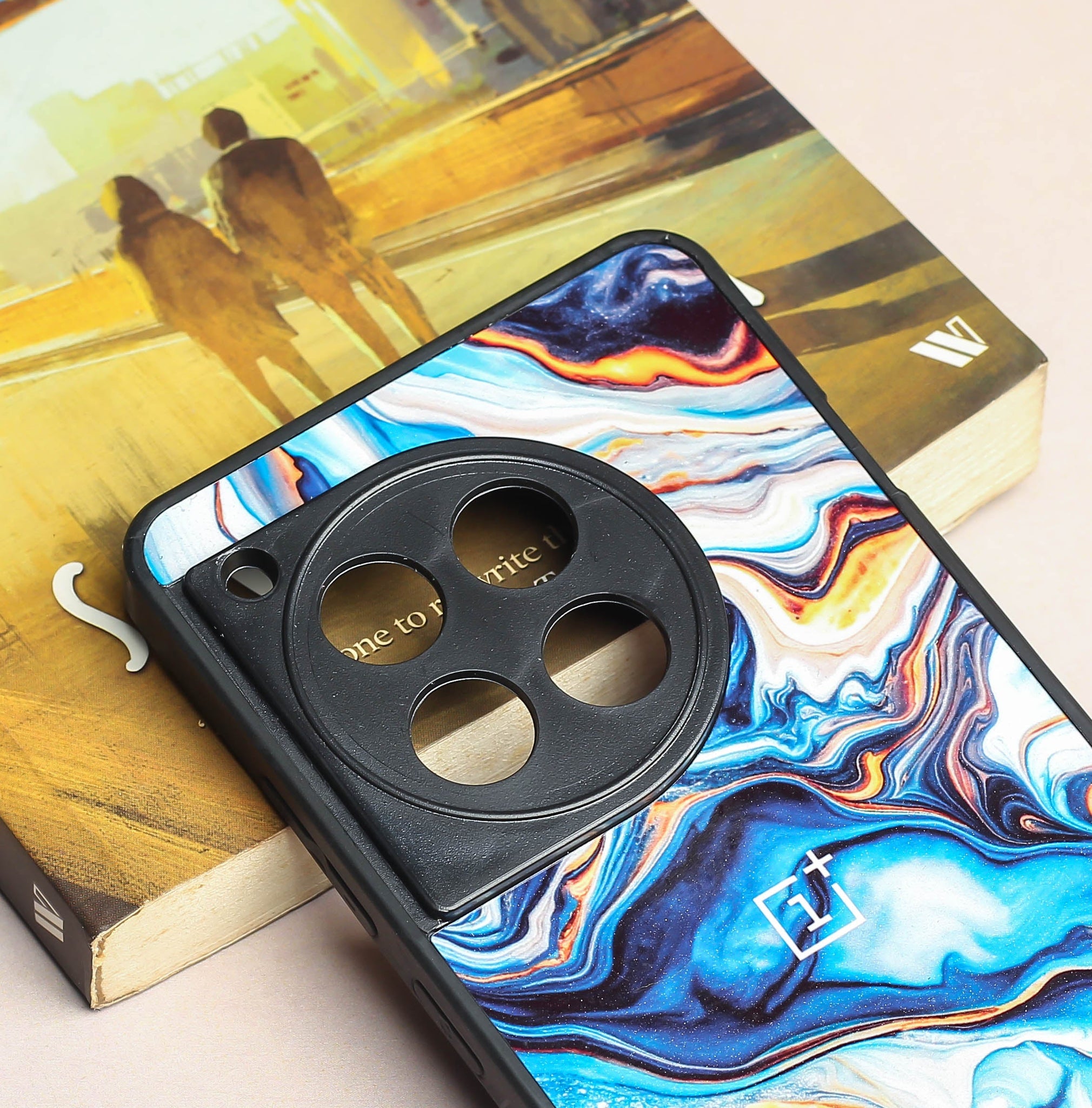 Blue Opulent metal back case for OnePlus 12R